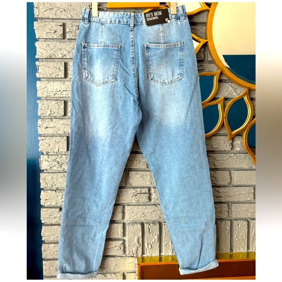 Blue Denim Mom Jeans - Picture 3 of 4